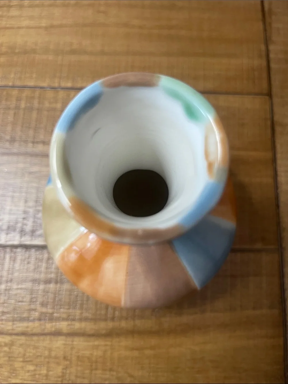 Striped Ceramic Small Vase